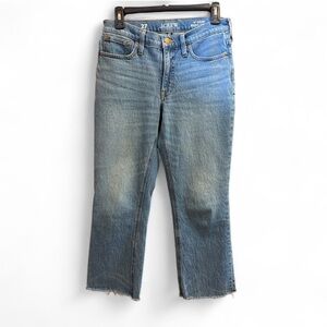 J.Crew 9” Demi Boot Crop Jeans Raw Hem Size 27